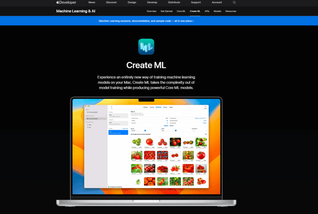 Create ML de Apple